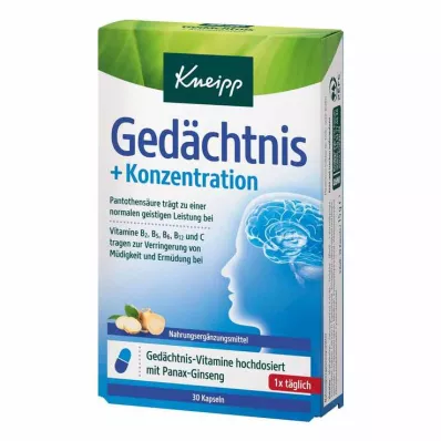 Memoria Kneipp + cápsulas de concentración, 30 piezas