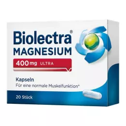 BIOLECTRA Magnesio 400 mg ultra cápsulas, 20 uds