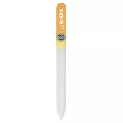 APOLINE Lima de uñas de cristal 14 cm naranja, 1 ud