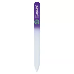 APOLINE Lima de uñas de cristal 14 cm morada, 1 ud