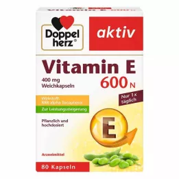 DOPPELHERZ Vitamina E 600 N Cápsulas blandas, 80 Cápsulas
