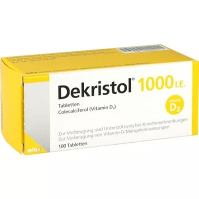 DEKRISTOL 1.000 pastillas I.U., 100 unidades