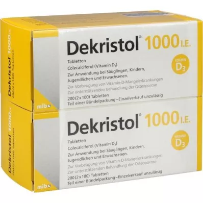 DEKRISTOL 1.000 pastillas I.U., 200 unidades