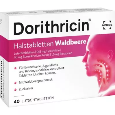 DORITHRICIN Pastillas para la garganta de bayas silvestres, 40 uds