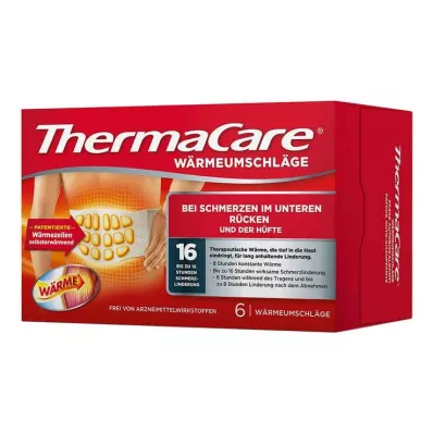 Envolturas de espalda Thermacare S-XL para aliviar el dolor, 6 piezas