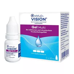 HYLO-VISION Gel multi colirio, 2X10 ml