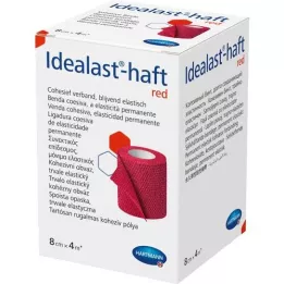 IDEALAST-venda adhesiva de color 8 cm x 4 m roja, 1 ud