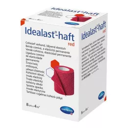 IDEALAST-venda adhesiva de color 8 cm x 4 m roja, 1 ud