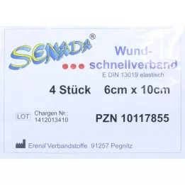 SENADA Apósito rápido 6x10 cm, 4 uds
