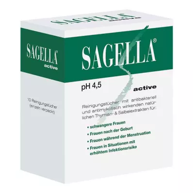 SAGELLA toallitas limpiadoras activas, 10 uds