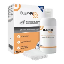 Blephasol Duo 100 ml loción + 100 almohadillas limpiadoras, 1 p