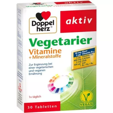 DOPPELHERZ Activo Vegetariano Vitaminas+Minerales, 30 uds