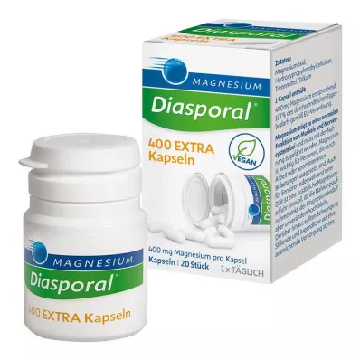 Magnesio diasporal 400 cápsulas extra, 20 st Magnesio diasporal 400 cápsulas extra, 20 st
