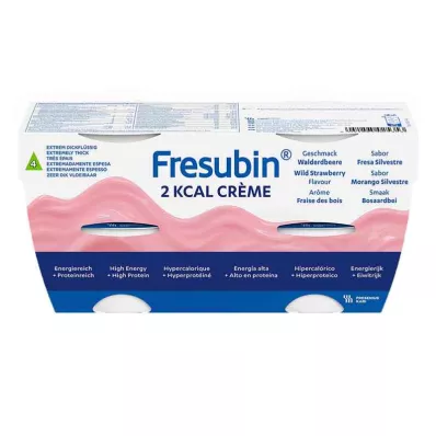 Fresubin 2 kcal nata fresa silvestre |Pudín &amp; alimento para la construcción (4x125 g)