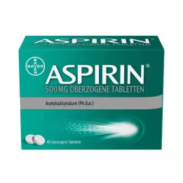 ASPIRIN 500 mg comprimidos recubiertos, 40 uds