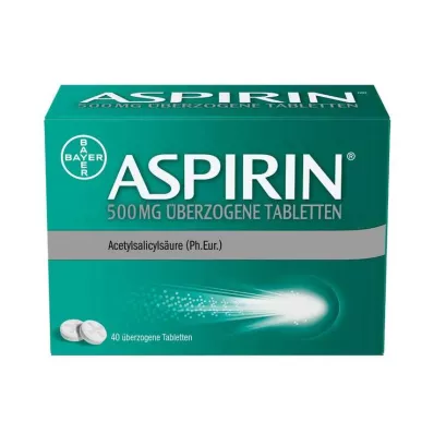 Aspirina 500 mg tabletas recubiertas, 40 piezas