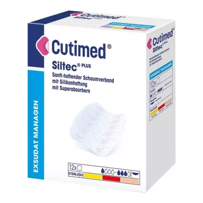 Cutimed Siltec Plus apósito de espuma adhesivo 5x6 cm, 12 piezas Cutimed Siltec Plus apósito de espuma adhesivo 5x6 cm, 12 piezas