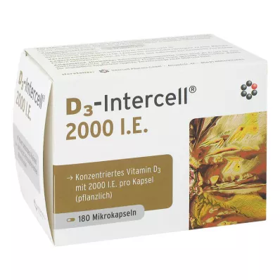 Cápsulas D3-Intercell 2000 UI, 180 piezas