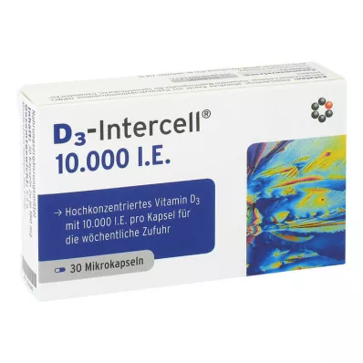 Cápsulas D3-Intercell 10000 UI, 30 piezas