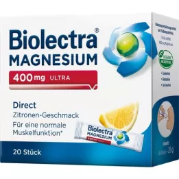 BIOLECTRA Magnesio 400 mg ultra Directo Limón, 20 uds