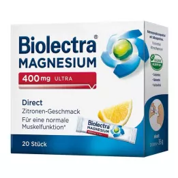 BIOLECTRA Magnesio 400 mg ultra Directo Limón, 20 uds