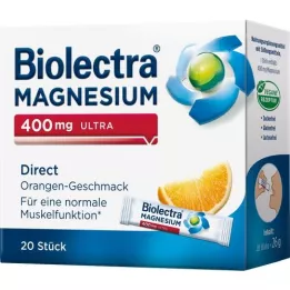 BIOLECTRA Magnesio 400 mg ultra Directo Naranja, 20 uds