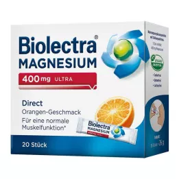 BIOLECTRA Magnesio 400 mg ultra Directo Naranja, 20 uds