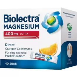 BIOLECTRA Magnesio 400 mg ultra Directo Naranja, 40 uds
