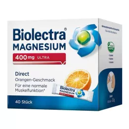 BIOLECTRA Magnesio 400 mg ultra Directo Naranja, 40 uds