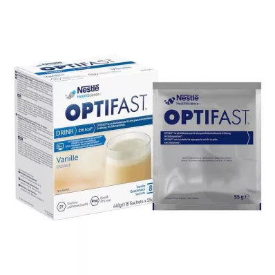 Bebida casera Optifast de vainilla en polvo, 8x55 g