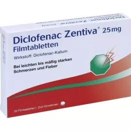 DICLOFENAC Zentiva 25 mg comprimidos recubiertos con película, 20 uds