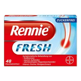 Tabletas masticables Rennie Fresh, 48 PC
