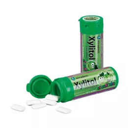 MIRADENT Chicle para el cuidado dental con xilitol Apple Kids, 30 g