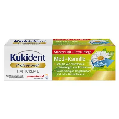 KUKIDENT Crema adhesiva Med+camomila, 40 g