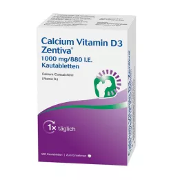 CALCIUM VITAMIN D3 Zentiva 1000 mg/880 U.I. comprimido masticable, 100 uds