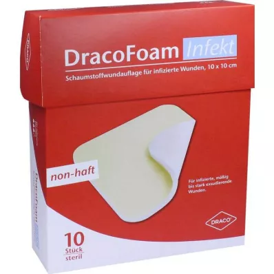 DRACOFOAM Apósito de espuma para infecciones 10x10 cm, 10 unidades