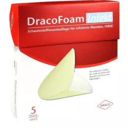 DRACOFOAM Talón para heridas de espuma para infecciones, 5 uds