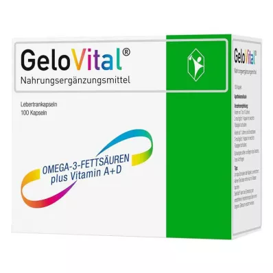 GELOVITAL Suplemento dietético cápsulas de aceite de hígado de bacalao, 100 uds