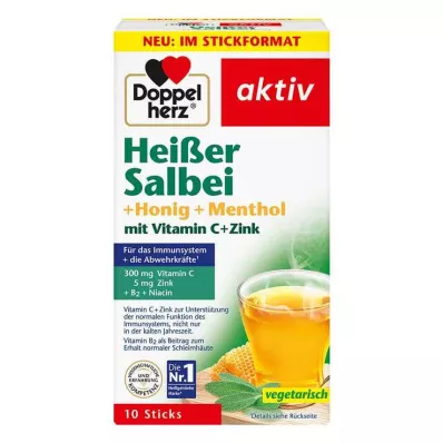 Doppelherz Hot Sage + Miel + Gránulos de mentol, 10 st