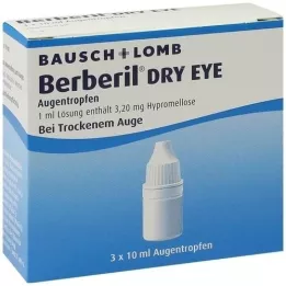 BERBERIL Gotas para ojos secos, 3X10 ml