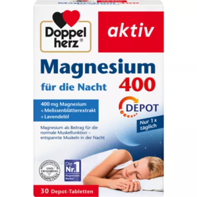 DOPPELHERZ Magnesio 400 para la noche comprimidos, 30 uds