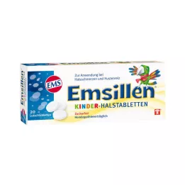 EMSILLEN Pastillas para la garganta infantiles de vainilla, 20 uds