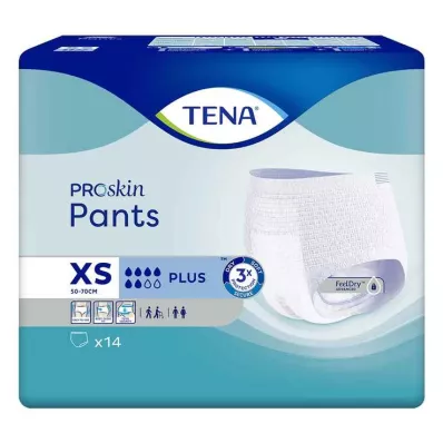 TENA PANTS más XS pantalones desechables ConfioFit de 50-70 cm, 14 unidades