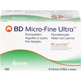 BD MICRO-FINE ULTRA Agujas para bolígrafo 0,23x4 mm, 100 unidades