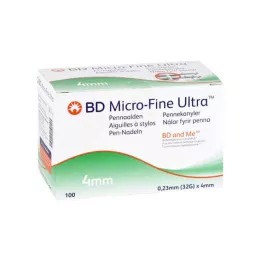 BD Agujas Micro-Fine Ultra Pen 0,23x4 mm, 100 unidades