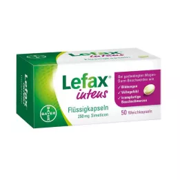 LEFAX cápsulas líquidas intensivas de 250 mg de simeticón, 50 uds