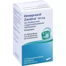 OMEPRAZOL Zentiva 20 mg para la acidez estomacal, 14 uds