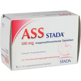 ASS STADA 100 mg comprimidos con cubierta entérica, 100 unidades