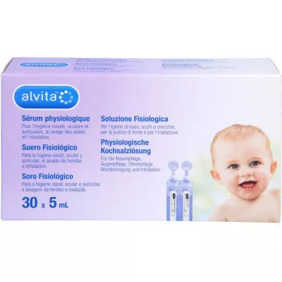 ALVITA solución salina fisiológica ampollas, 30X5 ml