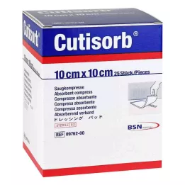 CUTISORB Compresas absorbentes estériles 10x10 cm, 25 uds